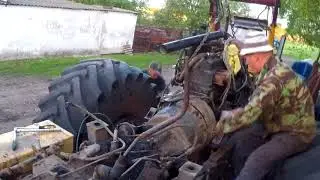 Ремонт ХТЗ 121 с колёсами от Кировца К 701
