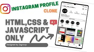 instagram profile clone | How to build instagram profile using html,css & javascript 