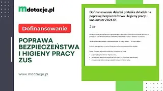 💰✅ Bezpieczeństwo i higiena pracy - dotacje z ZUS w Twojej Firmie