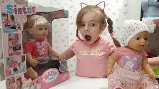 BABY BORN SISTER  unpacking present for girl New Doll 2016 /  English subtitles