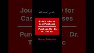 Cash Purchases in the books of Accounts     #youtubeshorts #shortvideo #accounting #tallycompany