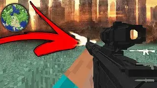 Playing MINECRAFT But With GUNS And Getting Attacked by MILLIONS of Zombies