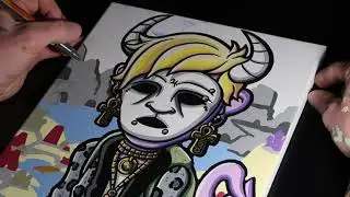 AN ORIGINAL CHARACTER PAINTING, WITH MOLOTOW PAINT MARKERS