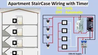 Stair Case Wiring with Timer circuit / Without 2 way Switch 