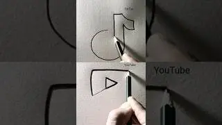 Drawing YouTube Logo and TikTok , which do you prefer? 