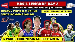 Hasil Lengkap Thailand Master 2024 Day 2 Hari ini: Rinov Phita Kalah | Thailand Master Badminton R32