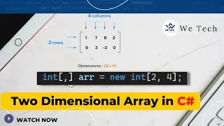 2D Array in C# 2022 | We Tech