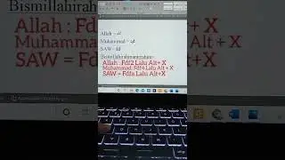 Cara Tulis Lafal Allah di MS Word #shorts #shortsyoutube