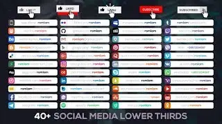 Premiere Pro Template: Social Media Lower Thirds