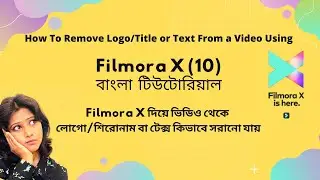 How To Remove LogoTitle or Text From a Video Using Filmora X  |  Bangla Tutorials |