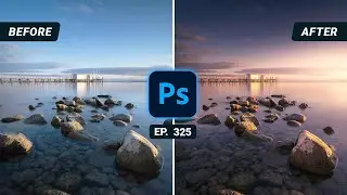 Turn a Daytime into a Sunset Photo with Adobe Photoshop | QE 