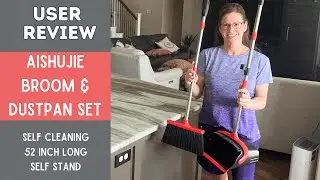 Sweep Smarter, Not Harder! AISHUJIE Broom & Dustpan Set