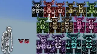 SCP 096 vs Warden Plus (Colored Zordens and Zydens) | Minecraft Bedrock | Mob Battle