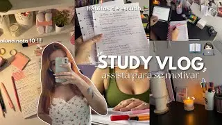 STUDY VLOG: assista se precisa de motivação! |hábitos de estudos, produtividade ✨📖