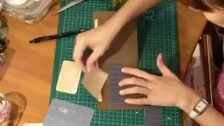 Из картонных обрезков. Открытка-кошелёк