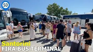 Fira, Santorini - Riding The Bus to Oia, the Ferry Port & Airport