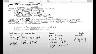 Java - Lesson #8 - Variables and Name Age Income Demo