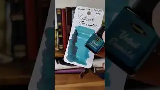 swatching velvet emerald by diamine // 2023 inkvent calendar