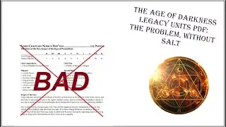 The Age of Darkness Legacy PDF: The Problem, Without Salt