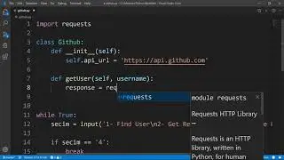 Python - Re Modulü Github Api Uygulaması