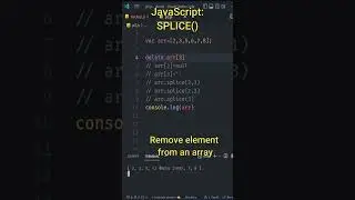 Javascript : remove  array  index using Splice method. 