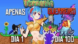PASSEI 100 DIAS NO TERRARIA APENAS DE MELEE
