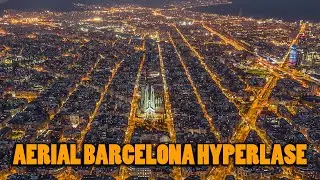 Drone Footage - Stunning Barcelona Skyline at Night || WooGlobe