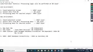 S4 HANA ABAP Training Demo Session