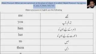 Grammar lesson FOUR Object Pronoun by Tariq Aziz