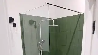 Шторка в душову зону з загартованого скла | Space Glass
