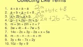 Collecting like terms