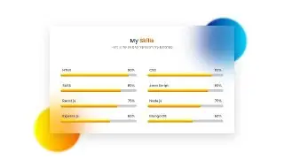 Glassmorphism Skills Section using Html and Css with Source Code | Skill Bar Html Css | Crown Coder