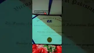 Alhamdulillah Degree Received 🤲❤ #virtualuniversity #study #fyp #viral  #bachelor #degree #shorts