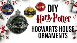 EASY DIY Harry Potter Hogwarts House Christmas Ornaments!