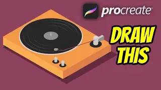 Isometric Vinyl Player  - Procreate tutorial 164