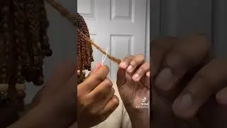 Braids with beads on natural hair
