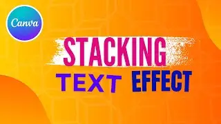 Create Stacked Repeated Text Animation l easy canva l Canva tutorial