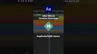 After Effects Timeline Shortcuts 19 - Duplicate/Split Layers | #aftereffects #aftereffectstutorial