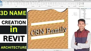 3D Text in Revit || Create Name Plate in Revit Architecture