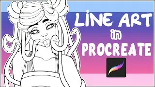 Line Art Process for an Original Character in Procreate