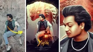Dragon Movie Poster Concept Photo Editing in Ps Touch Mobile ( Full process )