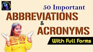 English Abbreviations With Full Forms | Most Important Abbreviations | Most Commonly Use Acronyms