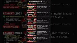 Free EAMCET Maths 2024 Preparation Videos for MPC Students 
