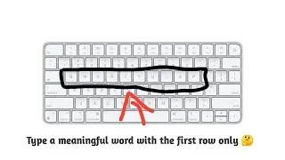 The longest meaningful word you can type with first row of a keyboard #RCF1 | Tech with Pratyush