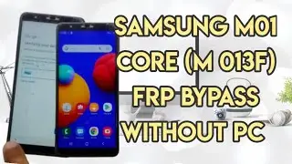 Samsung M01 core (M 013f) frp bypass | google account remove without pc 