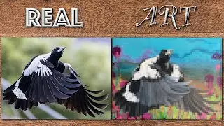 Bird Photo Transformation into Painting: ART by Loreen O'Donnell