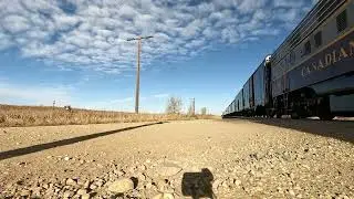 Empress steam locomotive Restoration testing Alberta Canada Cp2816 Fall day train whistle