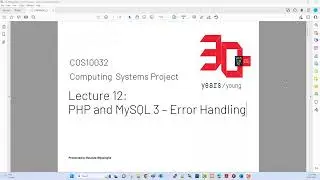 PHP and MySQL 3 – Error Handling Intro