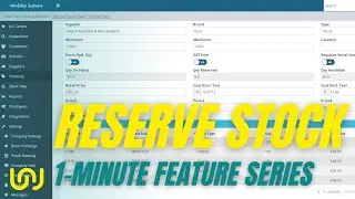 Reserve Stock - Workshop Software 1 minute Feature Series