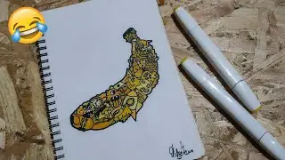 Drawing a Doodle Banana!🍌